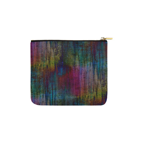 Dark Grunge Watercolor Brush Strokes Painting Carry-All Pouch 6''x5''