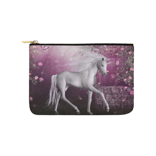 unicorn in a roses garden Carry-All Pouch 9.5''x6''