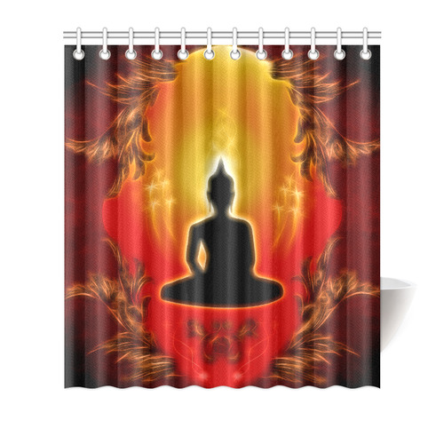 Buddha with light effect Shower Curtain 66"x72"