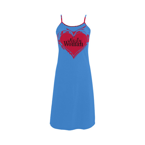 NASTY WOMAN ART HEART for powerwomen Alcestis Slip Dress (Model D05)
