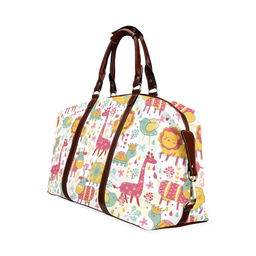 Cute Colorful Animals Pattern Classic Travel Bag (Model 1643) Remake