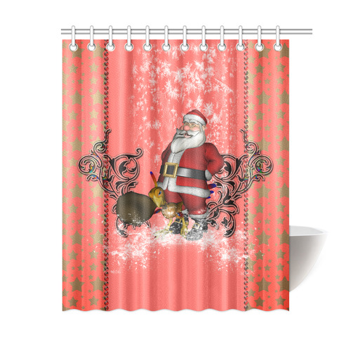 Santa claus with helper, phoenix Shower Curtain 60"x72"