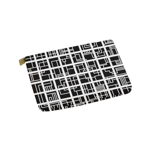 Lines and Squares Carry-All Pouch 9.5''x6''