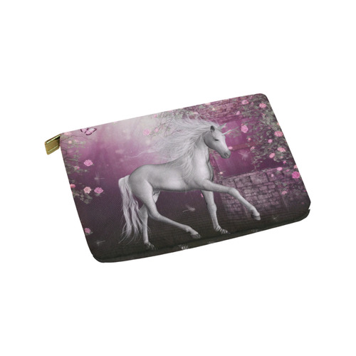 unicorn in a roses garden Carry-All Pouch 9.5''x6''