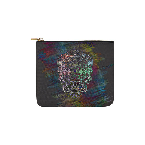 Día De Los Muertos Skull Ornaments Brush Carry-All Pouch 6''x5''