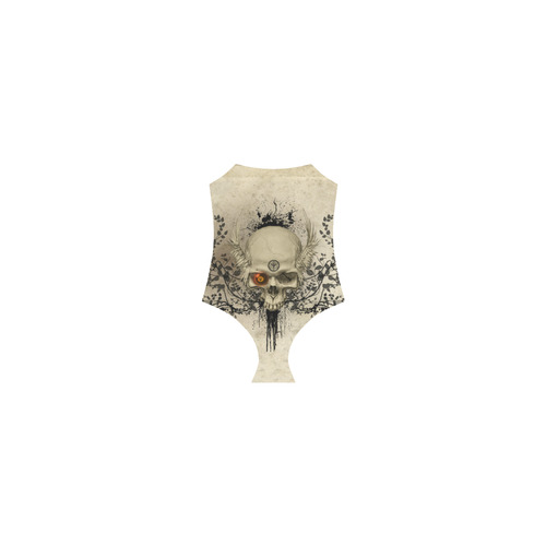 Amazing skull with wings,red eye Strap Swimsuit ( Model S05)