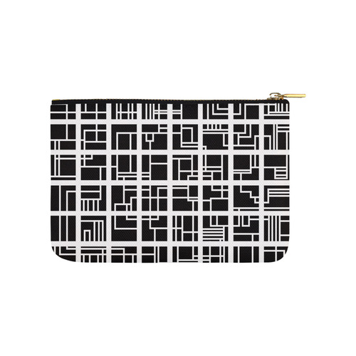 Lines and Squares Carry-All Pouch 9.5''x6''