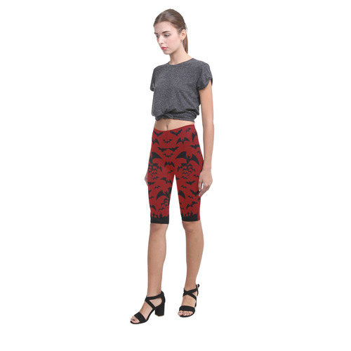 red bats Hestia Cropped Leggings (Model L03)