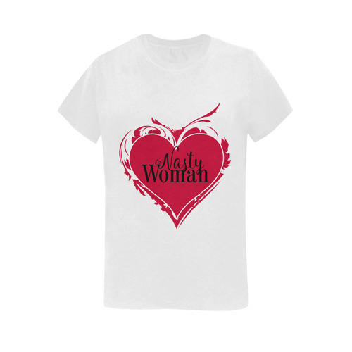 NASTY WOMAN ART HEART for powerwomen Women's T-Shirt in USA Size (Two Sides Printing)