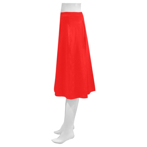 Smoke Red Flames Mnemosyne Women's Crepe Skirt (Model D16)