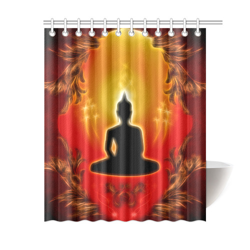 Buddha with light effect Shower Curtain 60"x72"