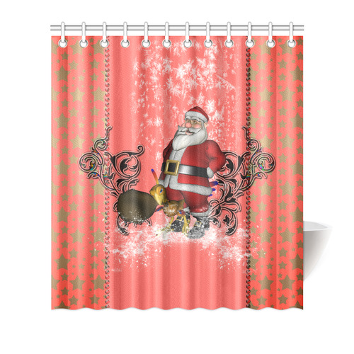 Santa claus with helper, phoenix Shower Curtain 66"x72"