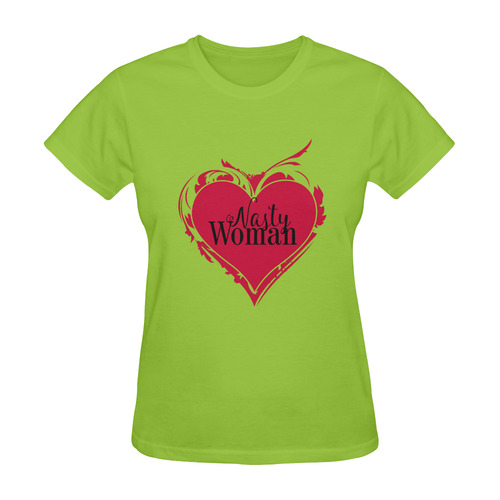 NASTY WOMAN ART HEART for powerwomen Sunny Women's T-shirt (Model T05)