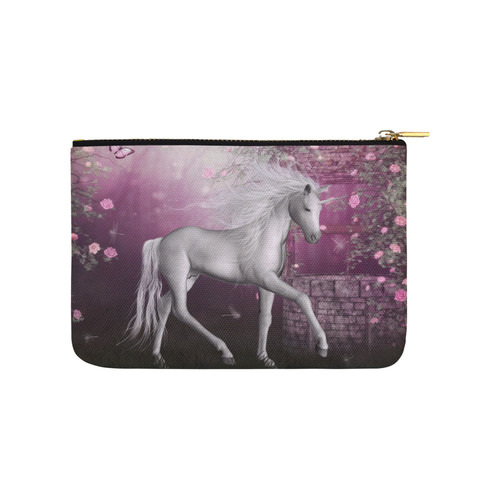 unicorn in a roses garden Carry-All Pouch 9.5''x6''