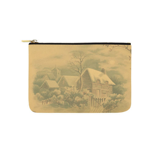 winter scene D Carry-All Pouch 9.5''x6''