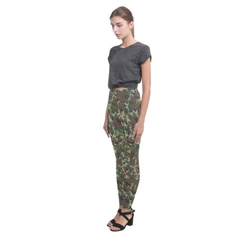Forest Camouflage Pattern Cassandra Women's Leggings (Model L01)