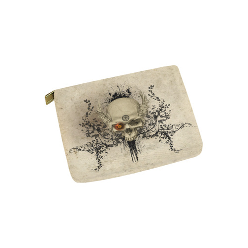 Amazing skull with wings,red eye Carry-All Pouch 6''x5''