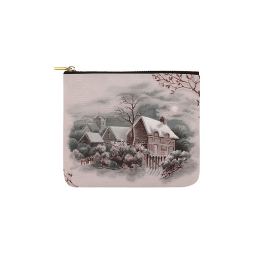winter scene A Carry-All Pouch 6''x5''