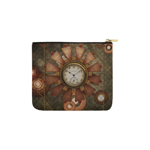 Steampunk, wonderful clocks in noble design Carry-All Pouch 6''x5''