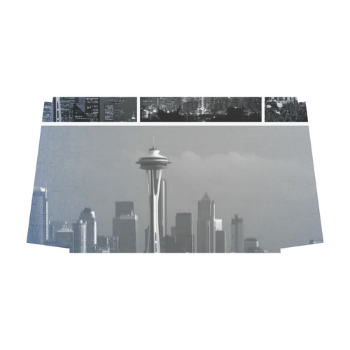 Grey Seattle Space Needle Collage Classic Travel Bag (Model 1643) Remake