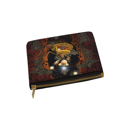 Steampunk, funny monkey Carry-All Pouch 6''x5''