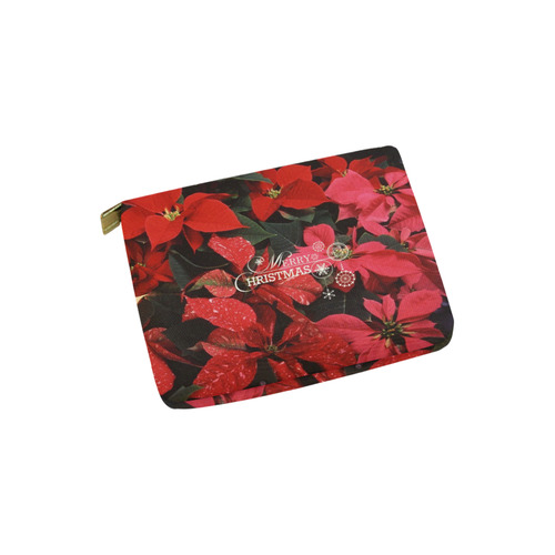 Poinsettia, merry christmas Carry-All Pouch 6''x5''