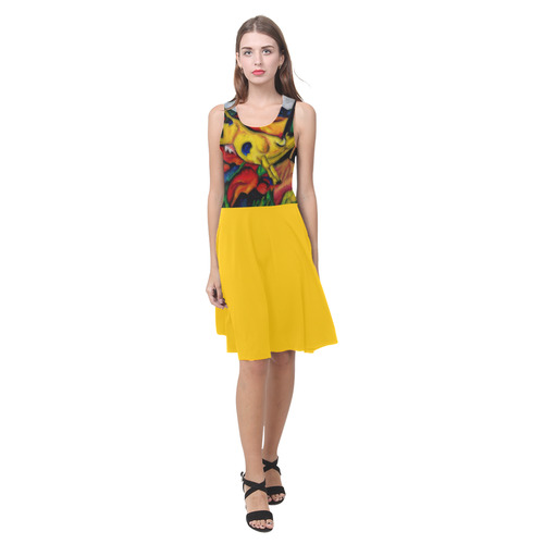 Yellow Cow by Franz Marc Atalanta Casual Sundress(Model D04)