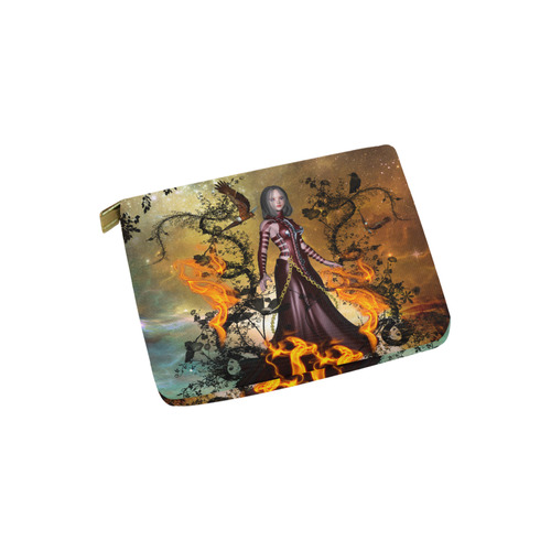 Awesome fairy with fire Carry-All Pouch 6''x5''