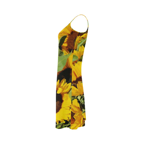 Yellow Sunflowers Alcestis Slip Dress (Model D05)