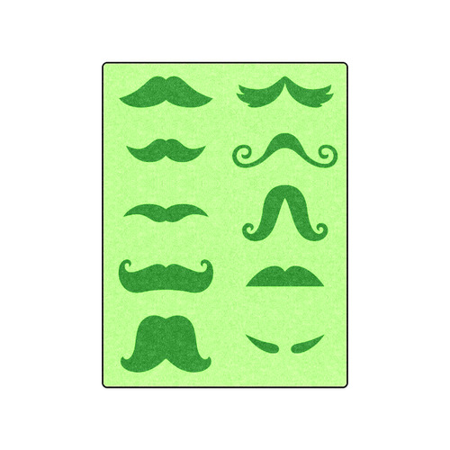 New! Designers blanket : Creative idea for your bedroom with Mustaches. New edition available / GREE Blanket 50"x60"