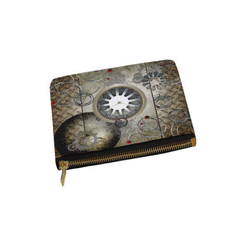 Steampunk, noble design, clocks and gears Carry-All Pouch 6''x5''