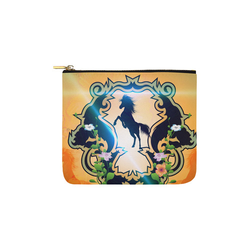 Horse silhouette Carry-All Pouch 6''x5''