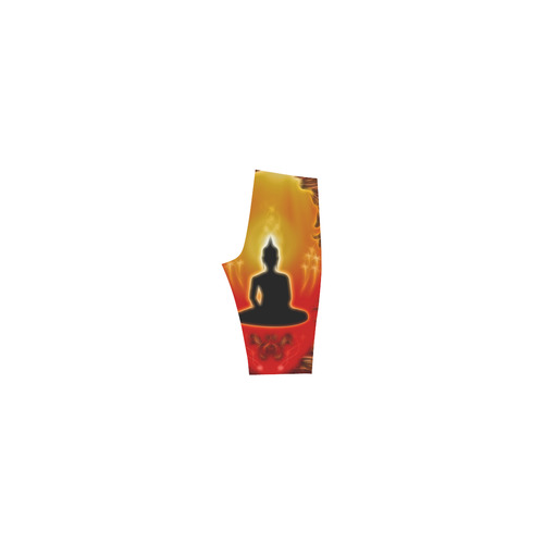 Buddha with light effect Hestia Cropped Leggings (Model L03)