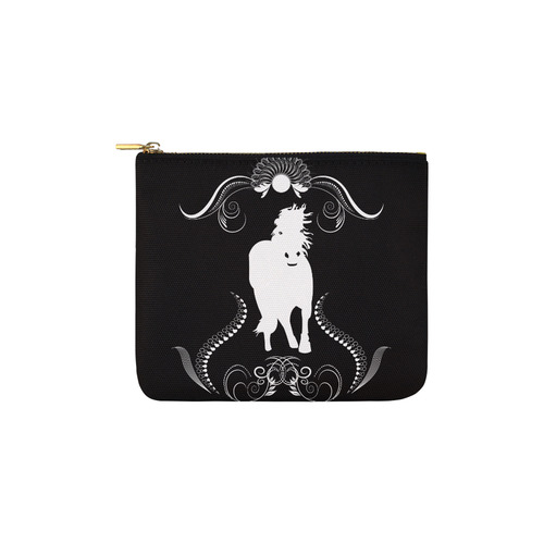 White horse Carry-All Pouch 6''x5''