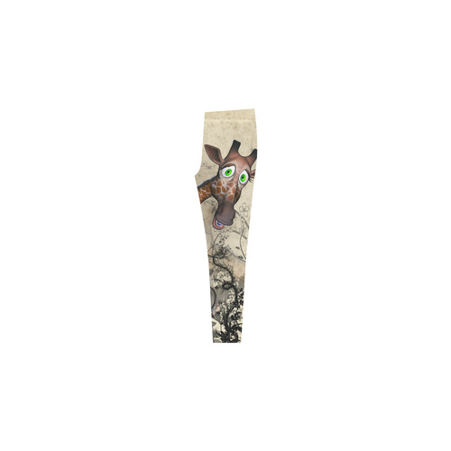 Funny, happy giraffe Cassandra Women's Leggings (Model L01)