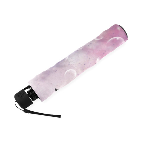 Pink Fairy Silhouette with bubbles Foldable Umbrella (Model U01)