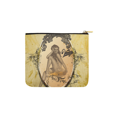 Vintage, wonderful pin up girl Carry-All Pouch 6''x5''