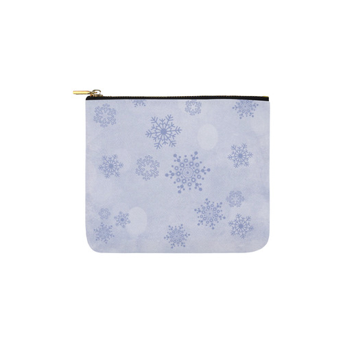 Winter bokeh, light blue Carry-All Pouch 6''x5''