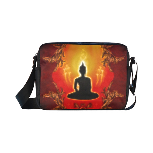 Buddha with light effect Classic Cross-body Nylon Bags (Model 1632)