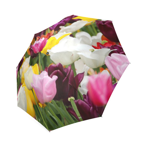 Pretty Tulips Foldable Umbrella (Model U01)