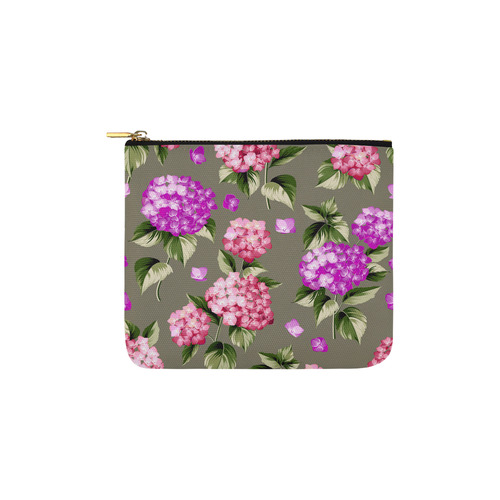 Beautiful Hydrangea Flower Floral Pattern Carry-All Pouch 6''x5''