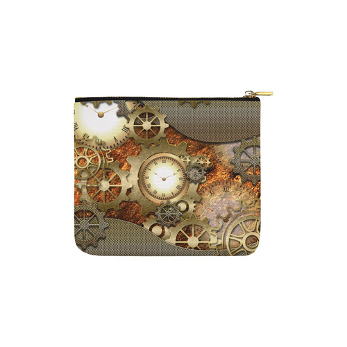 Steampunk in gold Carry-All Pouch 6''x5''