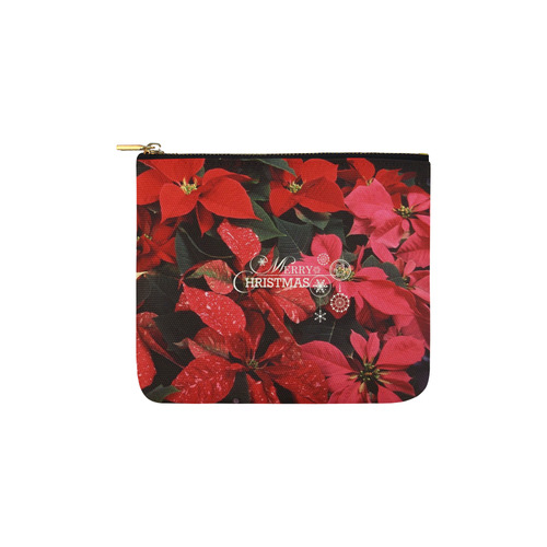 Poinsettia, merry christmas Carry-All Pouch 6''x5''