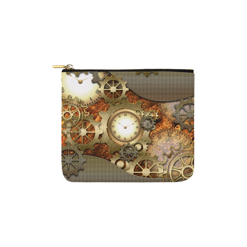 Steampunk in gold Carry-All Pouch 6''x5''