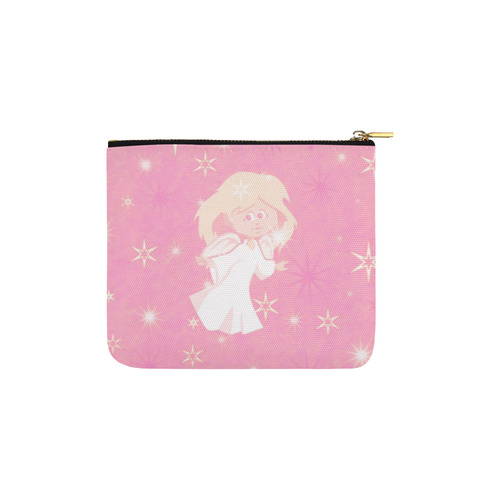 sweet christmas angel pink Carry-All Pouch 6''x5''