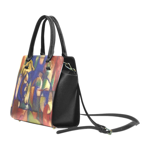 Franz Marc - The Resting Bull Rivet Shoulder Handbag (Model 1645)