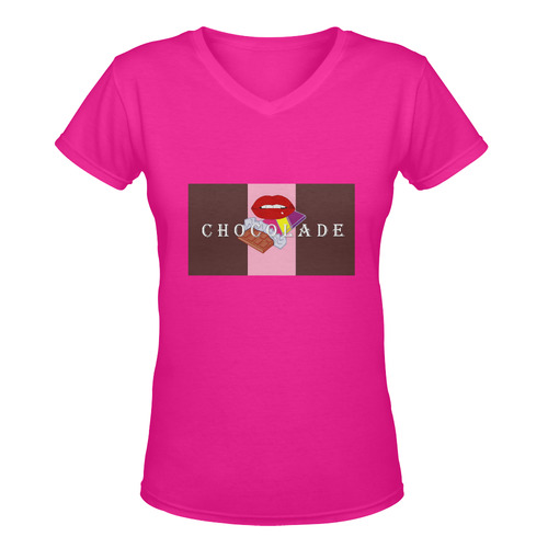 Chocolade 1 Women's Deep V-neck T-shirt (Model T19)