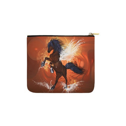 Horse with water wngs Carry-All Pouch 6''x5''