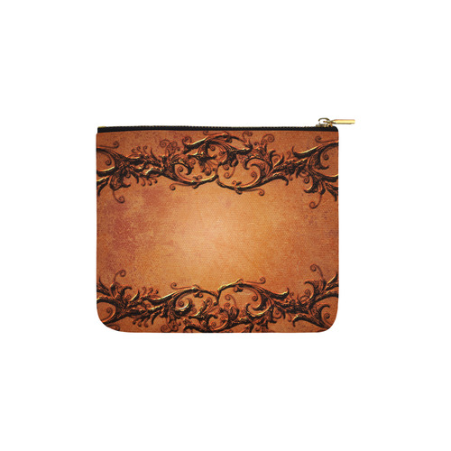 Decorative vintage design and floral elements Carry-All Pouch 6''x5''
