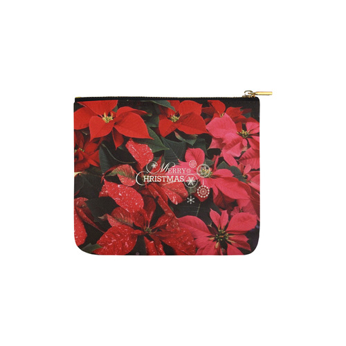 Poinsettia, merry christmas Carry-All Pouch 6''x5''